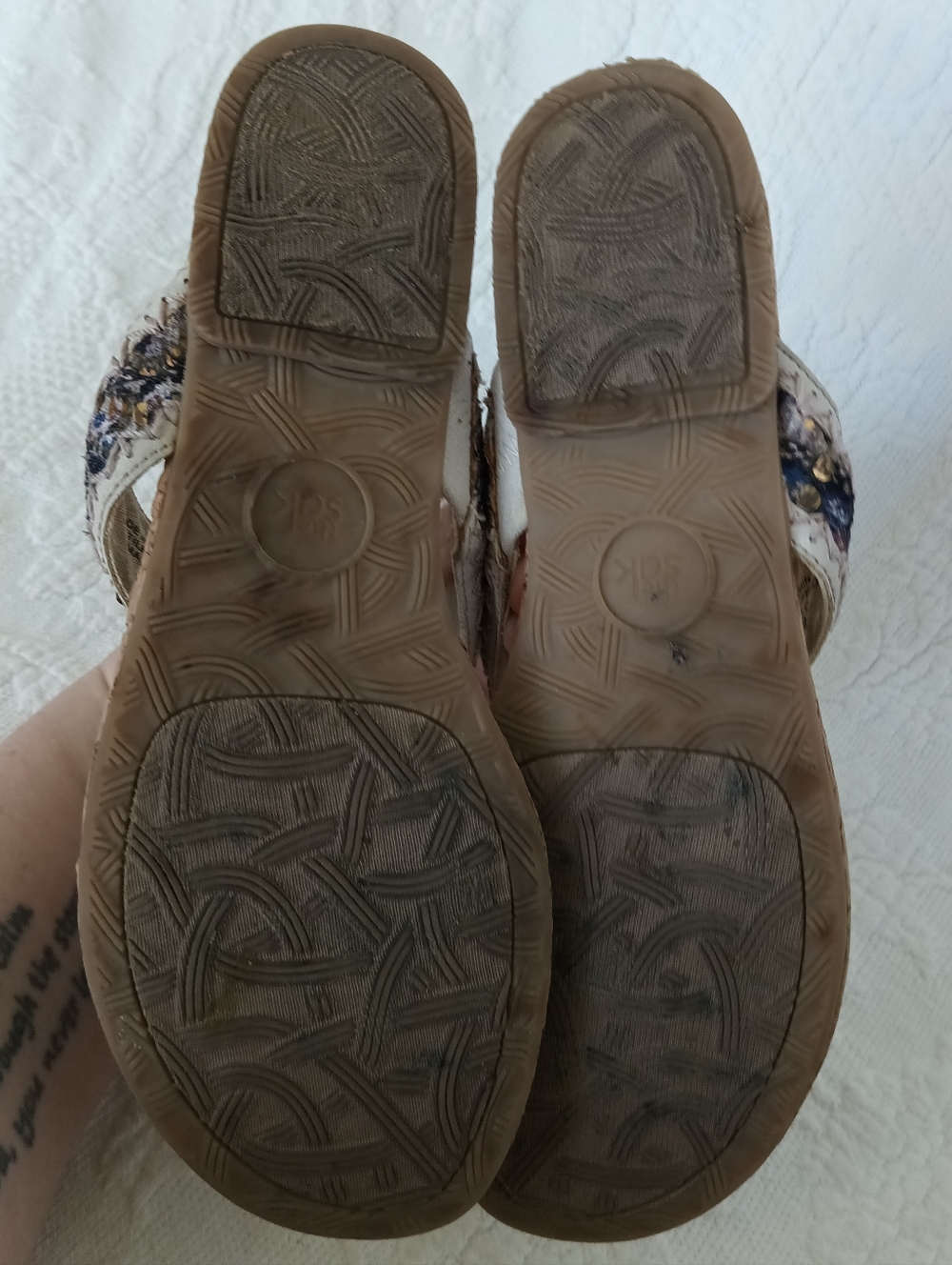 The Sak Embroidered Cork Thong Sandals Boho Hippy Beach Summer Festival Flats 9 - Picture 7 of 9